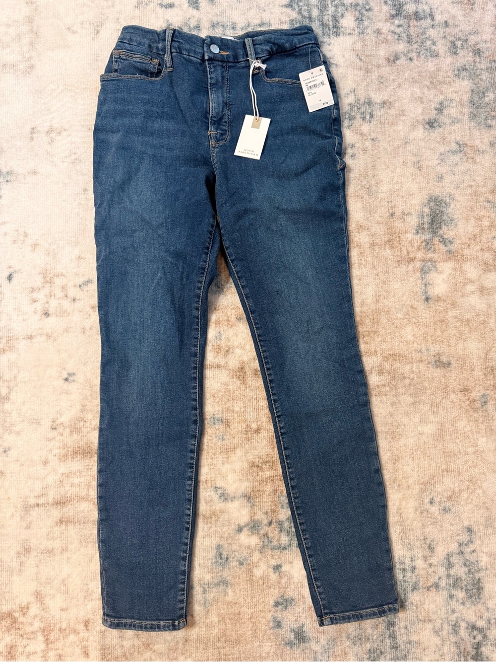 Women's Dark Blue Skinny Jeans -  Mid Rise